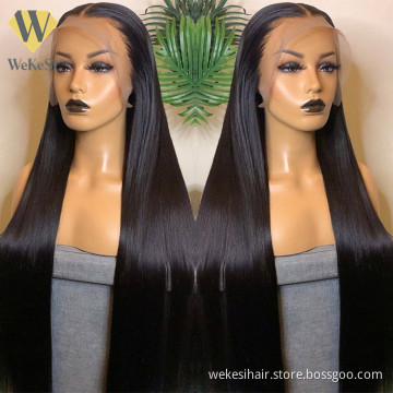 Lace Frontal Wig Vendors Wholesale Straight Transparent HD Lace Front Wigs For Black Women 100 Virgin Brazilian Human Hair Wigs